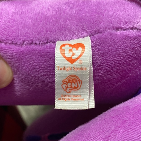 TY my little pony twilight sparkle large purple plush unicorn sparkly wings 2014 - Picture 2 of 15